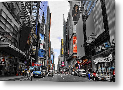 New York Metal Print featuring the photograph Times Square II by Chuck Kuhn