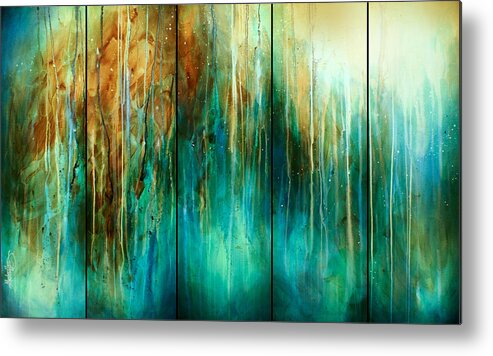 Abstract Metal Print featuring the painting ' Summer Dreams ' by Michael Lang