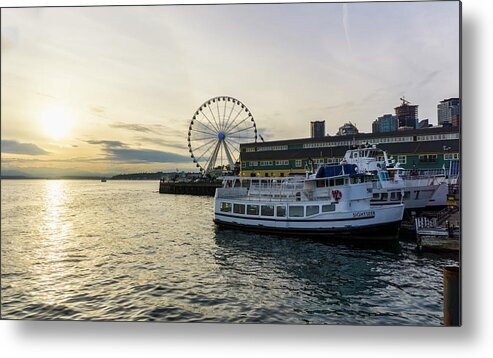 Seattle Metal Print featuring the photograph Seattle Waterfront #1 by Cathy Anderson