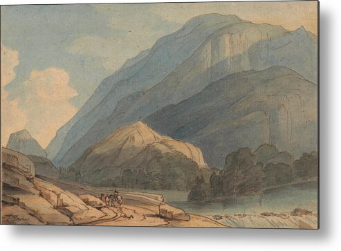 Francis Towne - The Entrance Into Borrowdale Metal Print featuring the painting The Entrance into Borrowdale by MotionAge Designs