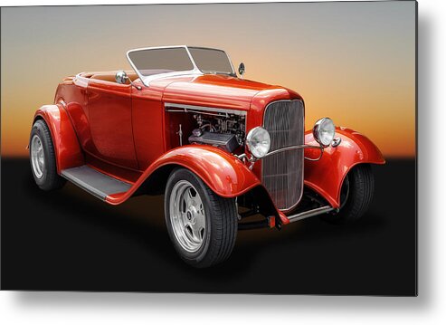 Frank J Benz Metal Print featuring the photograph 1932 Ford Convertible Roadster by Frank J Benz