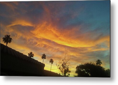 Landscape Metal Print featuring the photograph Water Colored Sky #2 by Jay Milo
