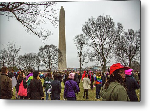 Washington Metal Print featuring the photograph Women's March, Washington DC, 2016 #2 by Kathleen McGinley