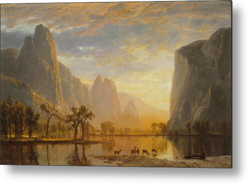 Albert Bierstadt Metal Print featuring the painting Valley Of The Yosemite #4 by Albert Bierstadt