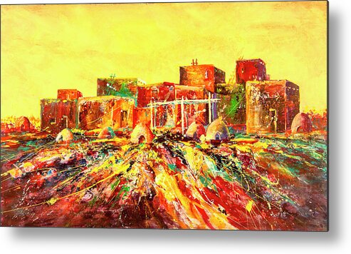 Southwest Metal Print featuring the painting Adobe Color by Connie Williams
