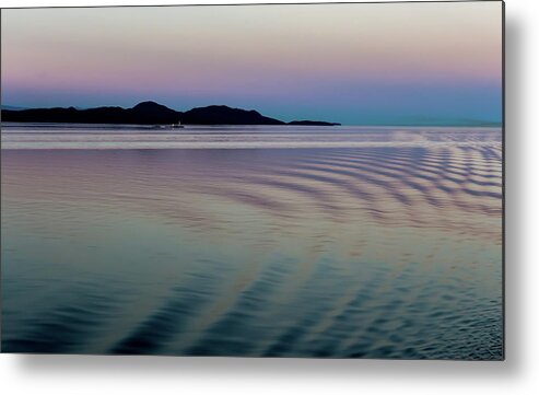 Water Metal Print featuring the photograph Alaskan Sunset at Sea by Ed Clark