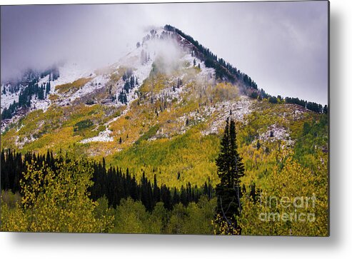 Utah Metal Print featuring the photograph Alpine Loop Autumn Storm - Wasatch Mountains by Gary Whitton