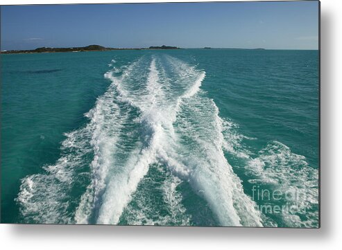 Wake Metal Print featuring the photograph Boat Wake by Anthony Totah