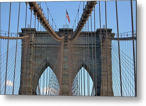 Brooklyn Metal Print featuring the photograph Brooklyn Bridge by Christopher James