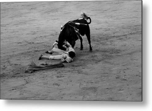 Bullfighting Metal Print featuring the photograph Bullfighting 34b by Andrew Fare