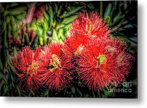 Busy Metal Print featuring the photograph Busy Bees by Karen Lewis