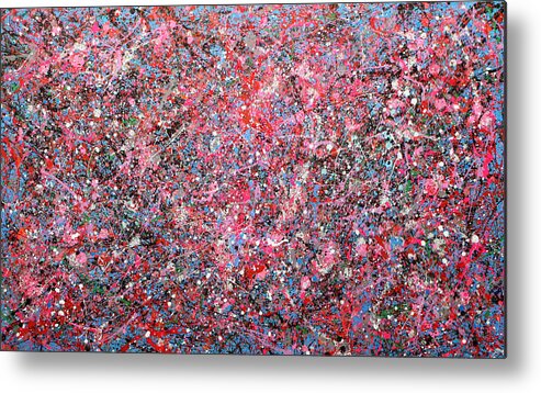 Abstract Metal Print featuring the painting Cassiopeia by Ericka Herazo
