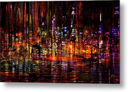 Celebration In The City Metal Print featuring the digital art Celebration in the City by Kiki Art