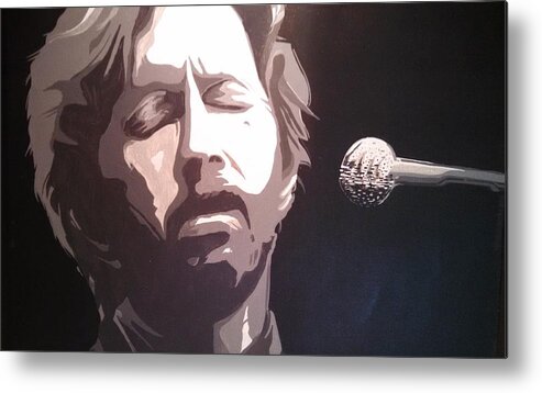 Eric Clapton Performing Metal Print featuring the painting Clapton1 by Ken Jolly