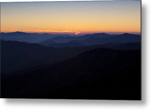 Smoky Metal Print featuring the photograph Clingmans Dome Sunset by Jonas Wingfield