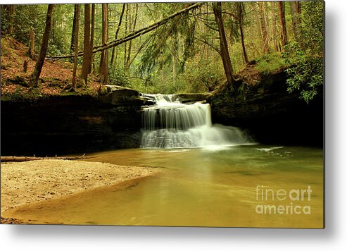 Spring Metal Print featuring the photograph Creation Falls in Spring by Matthew Winn