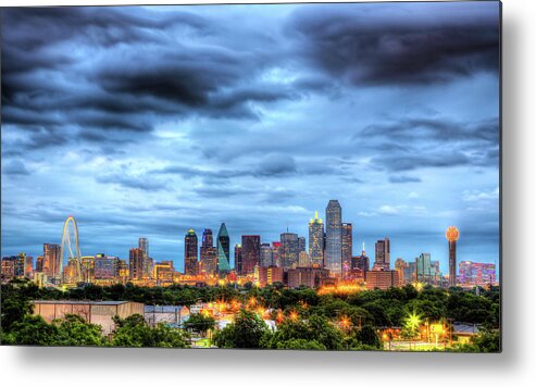 Dallas Skyline Metal Print featuring the photograph Dallas Skyline by Shawn Everhart