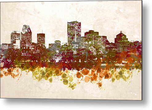 Montreal Metal Print featuring the digital art Design 46 City Skyline by Lucie Dumas