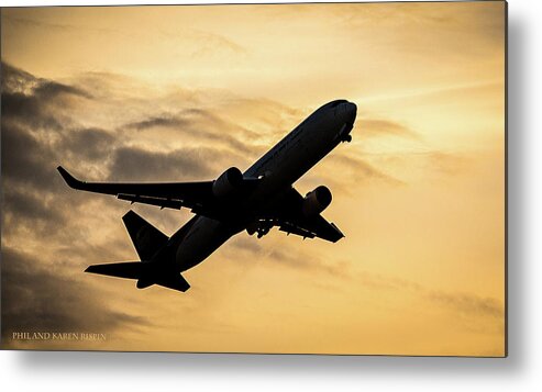 2016-12-22 Metal Print featuring the photograph DFW Sunset by Phil And Karen Rispin