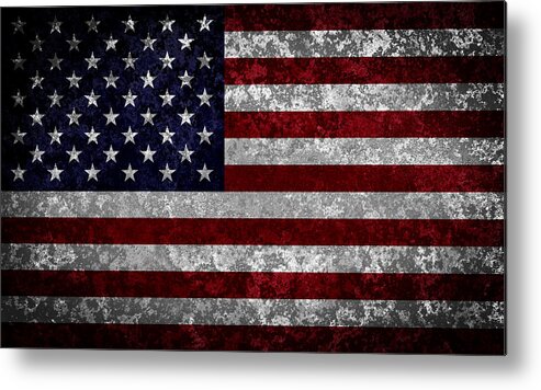  Usa Metal Print featuring the digital art Flag of the United States by Martin Capek