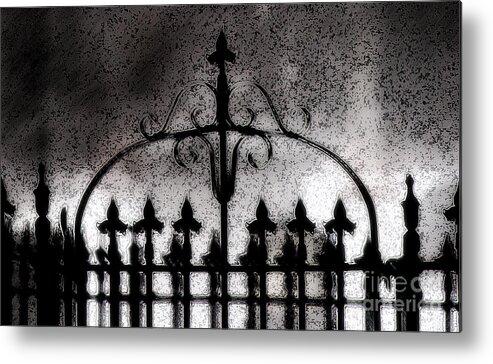 Night Metal Print featuring the photograph Gated by Linda Shafer