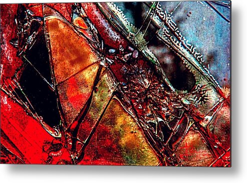 Abstract Metal Print featuring the photograph Glass Abstraction 1 by Jim Vance