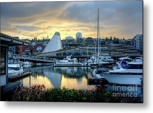 Hdr Metal Print featuring the photograph Hot Shop Cone Cloudy Twilight by Chris Anderson