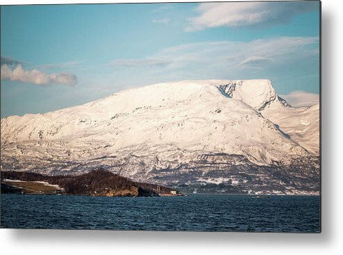 Koppangsfjelelt Metal Print featuring the photograph Koppangsfjellet Over Lyngenfjord Troms Norway by Adam Rainoff