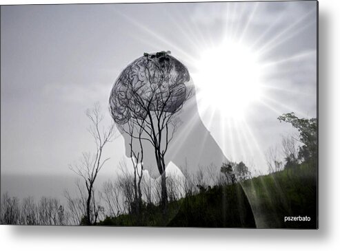 Connection Metal Print featuring the digital art Lost Connection With Nature by Paulo Zerbato