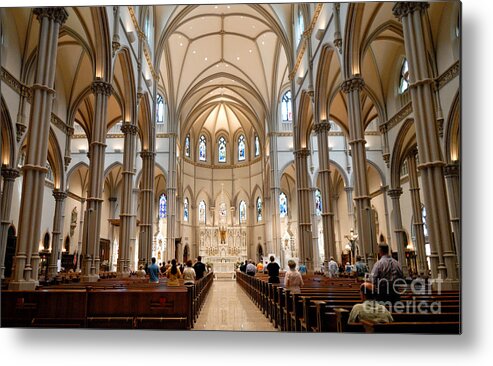 Allegheny County Metal Print featuring the photograph Lunchtime Mass at Saint Paul Cathedral Pittsburgh PA by Amy Cicconi