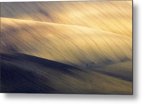 Moravia Metal Print featuring the photograph Man At Work by Piotr Krol (bax)