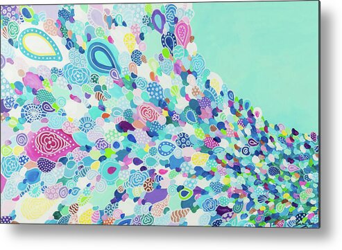 Pattern Art Metal Print featuring the painting Morning Tide by Beth Ann Scott