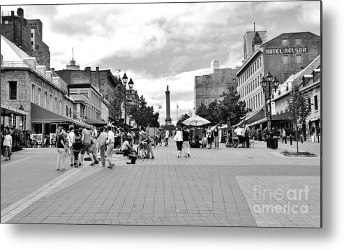 Old Montreal Metal Print featuring the photograph Old Montreal Jacques Cartier Square by Reb Frost