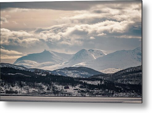 Landscape Metal Print featuring the photograph Peaks Near Rubbestad Norway by Adam Rainoff