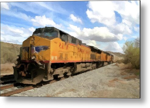 Train Metal Print featuring the photograph Prairie Train Ride by David Dehner