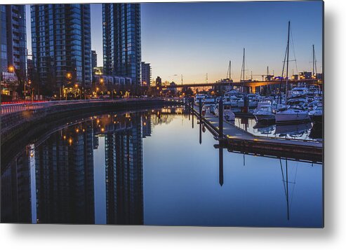 Architecture Metal Print featuring the photograph Quayside Marina before Sunrise by Andy Konieczny