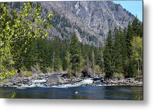 Rapids And Rocks Metal Print featuring the photograph Rapids and Rocks by Tom Cochran