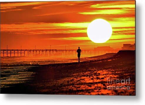 Sunset Metal Print featuring the photograph Red Planet Jog by DJA Images