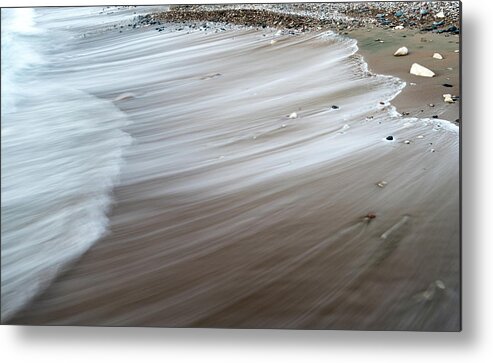 Coastline Metal Print featuring the photograph Sea water nature abstract background by Michalakis Ppalis