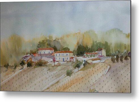  Metal Print featuring the painting Spring in Charente by Kim PARDON