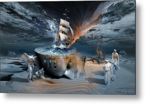 Neo-romanticism Metal Print featuring the digital art Stormbringer by George Grie
