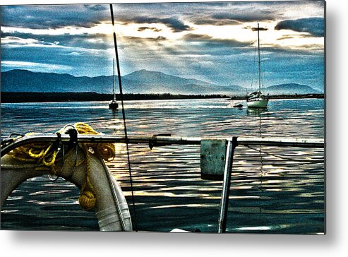 Summer Metal Print featuring the photograph Summer Eve at Sea by Alicia Kent