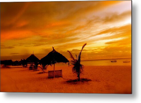 Lanscape Metal Print featuring the photograph Sunset in Zanzibar by Joe Burns