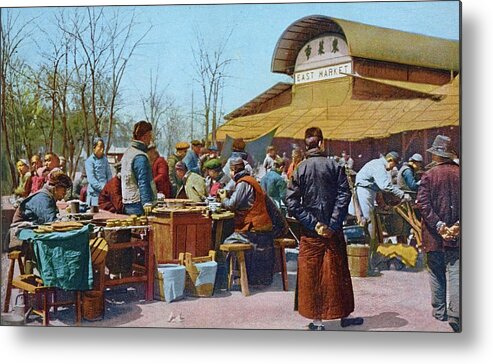 East Market Metal Print featuring the photograph The East Market, Peking, ca 1921 by Vincent Monozlay