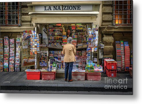 Italy Metal Print featuring the photograph The News Zone by Craig J Satterlee