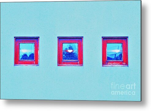 Windows Metal Print featuring the photograph Threes by Merle Grenz