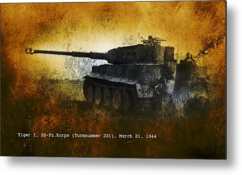 Tiger Tank Metal Print featuring the digital art Tiger Tank by John Wills