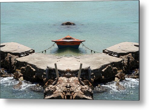 Boat Metal Print featuring the photograph Toward The Horizon by Jody Frankel 