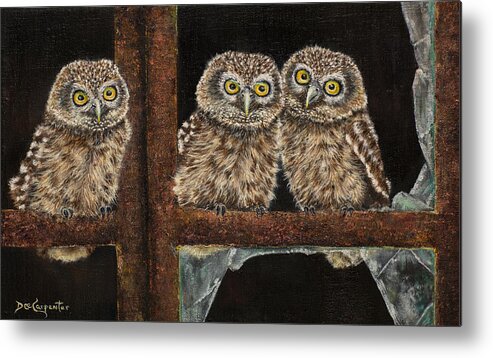 Triplets Metal Print featuring the painting Triplets by Dee Carpenter