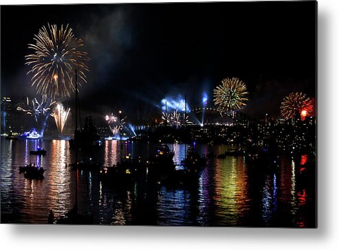 Fireworks Metal Print featuring the photograph When Sydney Celebrates by Miroslava Jurcik